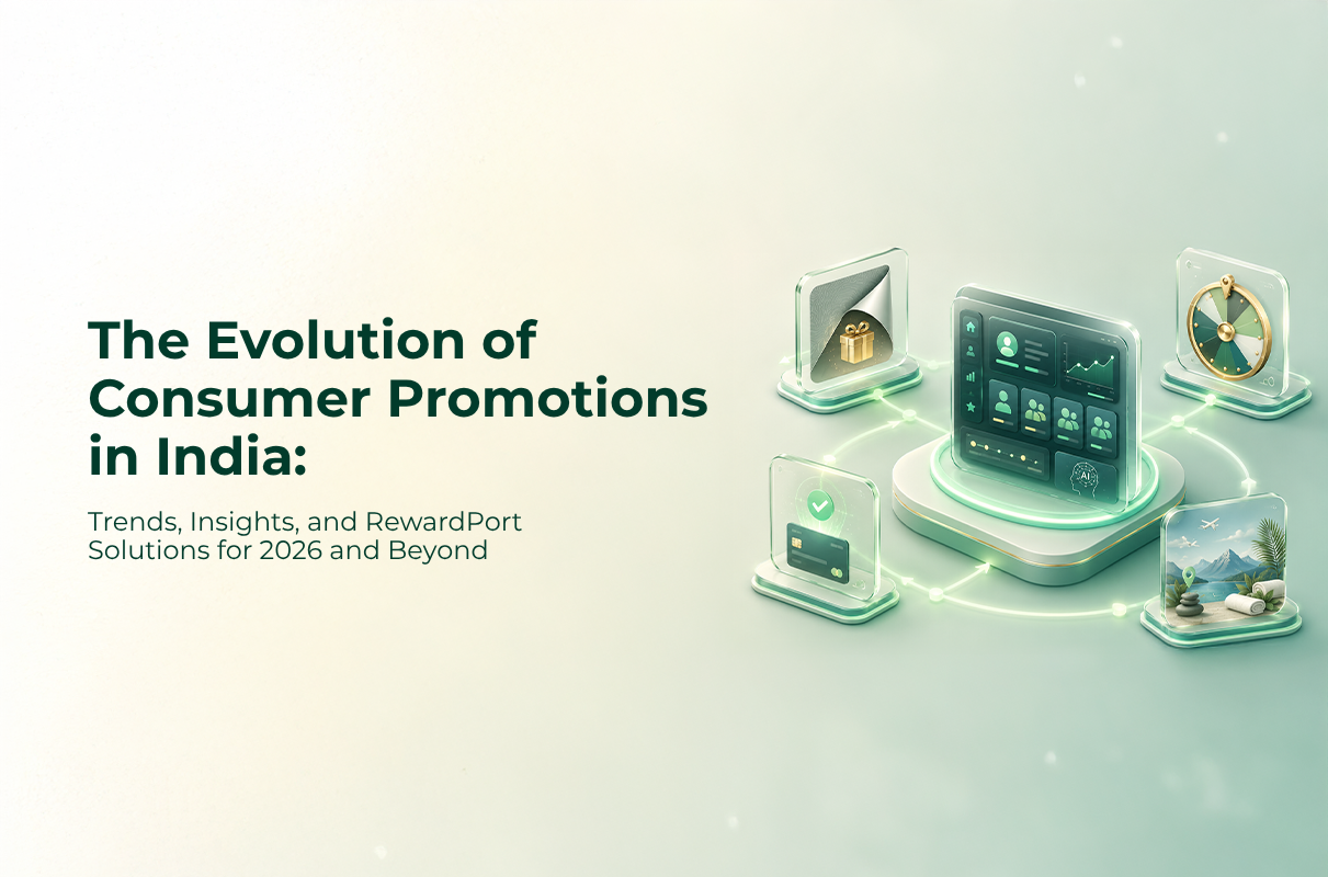Consumer promotions in India showing AI-powered loyalty programs, gamification, cashback rewards, and omnichannel marketing strategies for 2026